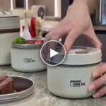 Set von Lebensmittelbehältern – video
