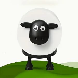 Niedlicher Toilettenpapierhalter in Form eines Schafes 3tlg.