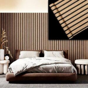 Selbstklebende Tapete mit Holzlatteneffekt 300×45 cm (2 St.)