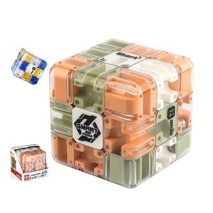 Hochwertiger Logikwürfel im Taschenformat mit 3D-Labyrinth