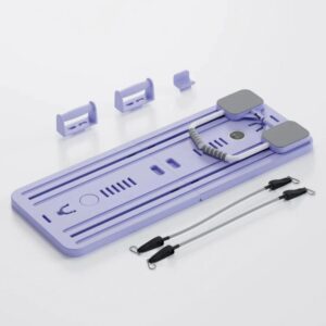 Zusammenklappbare Pilates-Matte mit Widerstandsbändern und Timer
