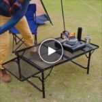 Zusammenklappbarer Outdoor-Tisch mit Netzbezug – video