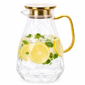 Glaskrug mit Rautenmuster
