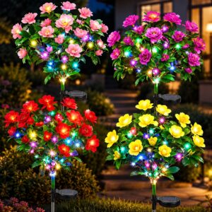 Leuchtende Solarblumen für das Grab